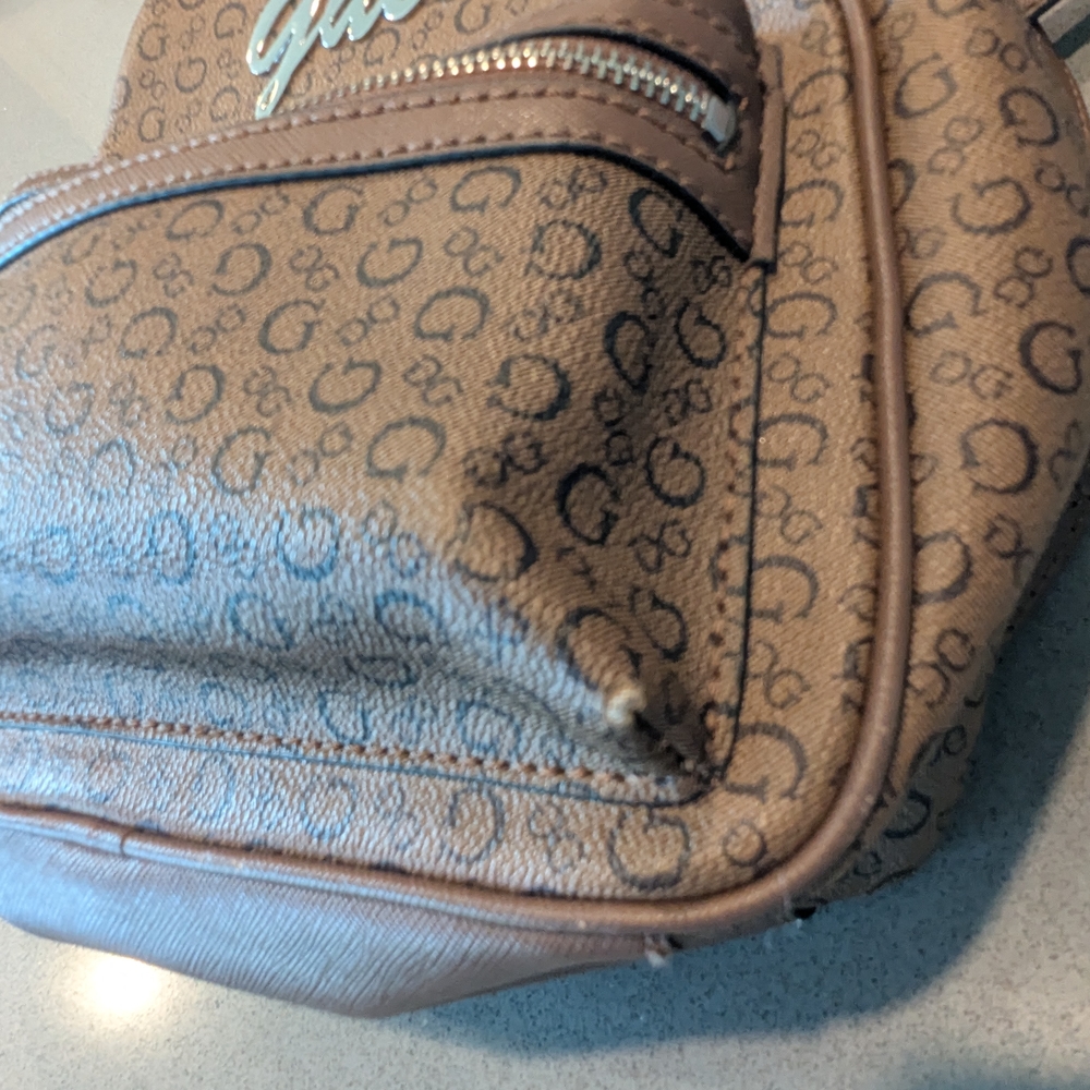 Guess Brown Monogram Backpack - image 2